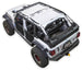 Sun shade top for Jeep Wrangler JLU 4-Door (2018–2026) by SPIDERWEBSHADE; solid color shade.