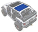 Sun Shade for Jeep Wrangler JLU 4-Door by SpiderWebShade, blue solid shade top