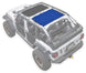 Sun Shade for Jeep Wrangler JLU 4-Door by SpiderWebShade, blue solid shade top