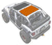 Sun shade for Jeep Wrangler JLU 4-Door by SpiderWebShade, orange solid color top