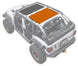 Sun shade for Jeep Wrangler JLU 4-Door by SpiderWebShade, orange solid color top