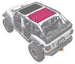 Sun shade top for Jeep Wrangler JLU 4-Door by SpiderWebShade, solid pink color