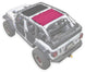 Sun shade top for Jeep Wrangler JLU 4-Door by SpiderWebShade, solid pink color