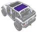 Sun Shade for Jeep Wrangler JLU 4-Door, solid purple shade top by SpiderWebShade