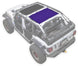 Sun Shade for Jeep Wrangler JLU 4-Door, solid purple shade top by SpiderWebShade