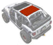 Sun Shade for Jeep Wrangler JLU 4-Door by SpiderWebShade, orange solid shade top