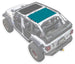 SpiderWebShade sun shade for Jeep Wrangler JLU 4-Door; teal solid shade top