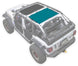 SpiderWebShade sun shade for Jeep Wrangler JLU 4-Door; teal solid shade top
