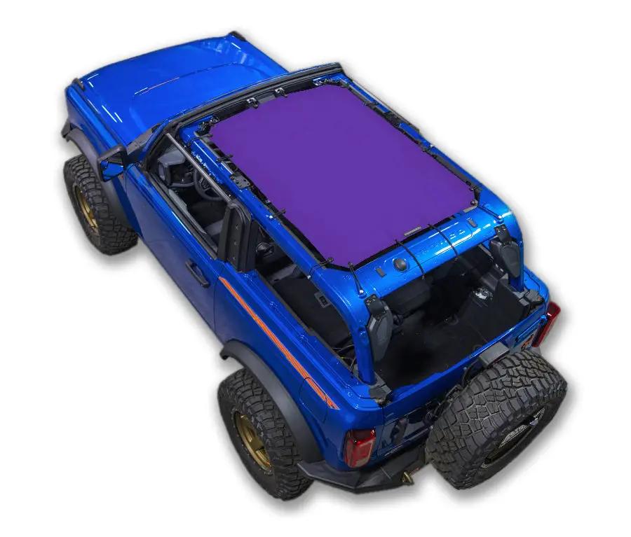 Sun Shade SPIDERWEBSHADE for Ford Bronco 2021–2026, purple solid color top