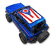 Sun shade top for Ford Bronco (2021–2026) with American flag print on blue Bronco