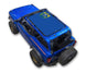 Ford Bronco sun shade stock-printed shade top by SpiderWebShade, blue with logo