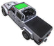 Sun shade top for Jeep Gladiator JT by SpiderWebShade, solid green shade installed over the cab.