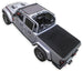 Sun shade top for Jeep Gladiator JT by SpiderWebShade; solid black shade over the truck bed.