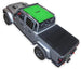 SpiderWebShade Sun Shade for Jeep Gladiator JT (2019–2026), solid green shade top over cab