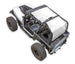 Sun shade top for Jeep Wrangler YJ 1987–1996 by SpiderWebShade; solid color shade attached to roll cage