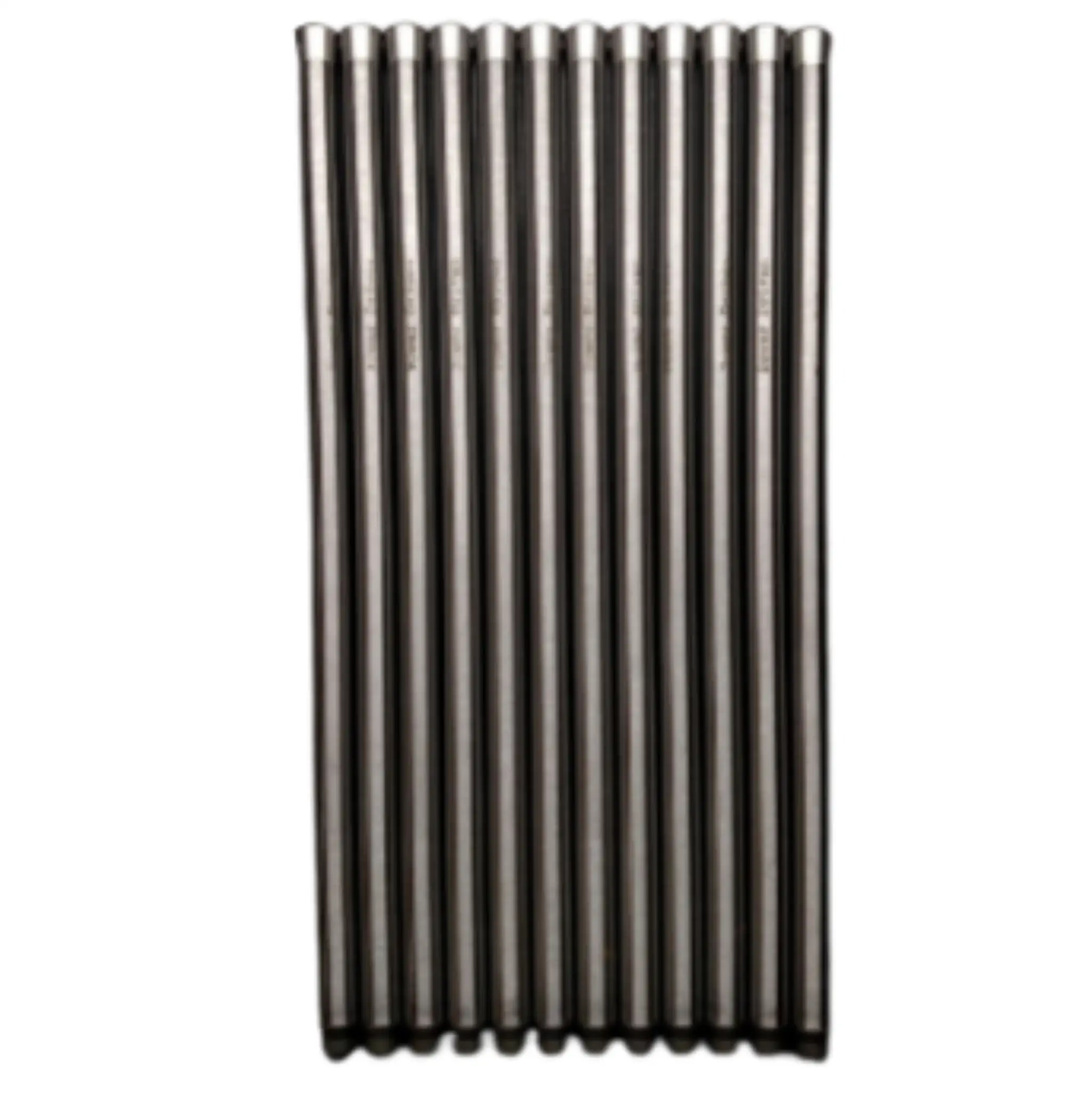 Power Driven Stage 1 Duramax Pushrods - steel engine pushrods arranged in a row