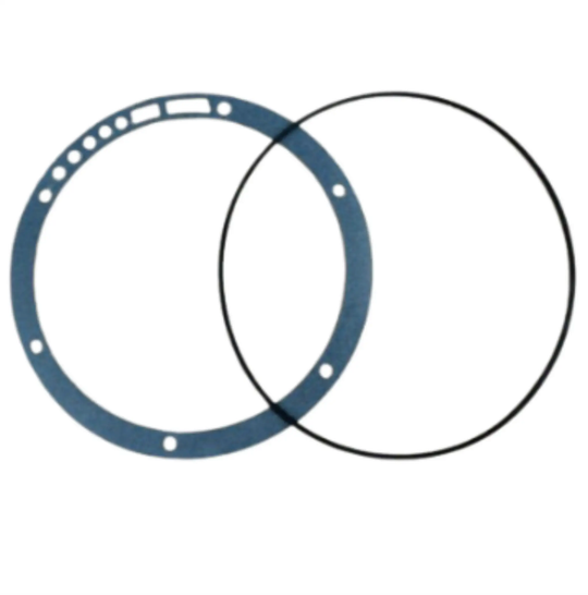 Power Driven Transmission Pump Gasket and O-Ring, blue perforated gasket with black O-ring