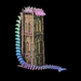 Dual/Tri-Color Silk PLA 3D Printer Filament by Numakers, bronze-gold Gothic tower sculpture with teal accents