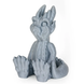 Numakers PLA+ filament 3D printed dragon figurine in blue-gray