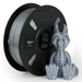 PLA+ Filament spool by Numakers; gray filament beside a 3D-printed dragon figurine.