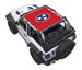 SpiderWebShade Sun Shade for Jeep Wrangler JL 2-Door Stock Printed Top with Tennessee flag print
