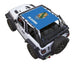 Sun shade for Jeep Wrangler JL 2-Door by SpiderWebShade with blue Oklahoma flag print