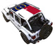 Sun shade SpiderWebShade for Jeep Wrangler JLU 4-Door with flag-print top