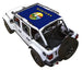 Sun shade top for Jeep Wrangler JLU 4-Door; SPIDERWEBSHADE Montana flag print