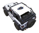 Sun shade top for Jeep Wrangler JL 2-Door (2018–2026) with stock printed emblem by SpiderWebShade