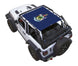 Sun Shade SPIDERWEBSHADE for Jeep Wrangler JL 2-Door; navy blue stock printed top.