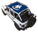 SPIDERWEBSHADE sun shade top for Jeep Wrangler JLU 4-Door, blue stock-printed roof