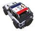 SpiderWebShade Sun Shade for Jeep Wrangler JL 2-Door with Iowa flag print