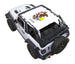 SPIDERWEBSHADE Sun Shade for Jeep Wrangler JL 2-Door, white with Illinois state flag print