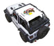 SPIDERWEBSHADE Sun Shade for Jeep Wrangler JL 2-Door, white with Illinois state flag print