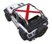 SPIDERWEBSHADE sun shade for Jeep Wrangler JL 2-Door, stock printed top with red cross flag design