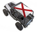 Sun Shade SpiderWebShade for Jeep Wrangler YJ, stock printed white top with red X
