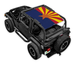 Sun shade SPIDERWEBSHADE for Jeep Wrangler TJ with Arizona flag print
