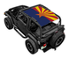 Sun shade SPIDERWEBSHADE for Jeep Wrangler TJ with Arizona flag print