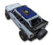 Ford Bronco Sun Shade Top by SPIDERWEBSHADE with blue printed graphic