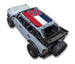 Sun shade by SpiderWebShade for Ford Bronco (2021–2026) with Confederate flag print.