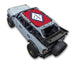 Sun shade for Ford Bronco (2021–2026) by SpiderWebShade; red printed top with Arkansas flag design