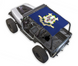 Sun Shade for Jeep Wrangler YJ, blue printed flag crest, SPIDERWEBSHADE.