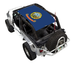 Sun Shade for Jeep Wrangler LJ (2004–2006) by SpiderWebShade; blue printed shade top with Idaho state flag.