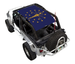 Jeep Wrangler LJ Sun Shade by SpiderWebShade, navy blue stock print with Indiana state flag design