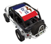 Sun shade for Jeep Wrangler LJ (2004–2006) by SPIDERWEBSHADE, Iowa flag print in blue-white-red panels.