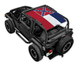 Jeep Wrangler TJ Sun Shade (1997–2006) SPIDERWEBSHADE with printed flag design