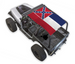 Sun shade top SpiderWebShade for Jeep Wrangler YJ (1987–1996), stock printed Confederate flag design.