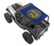 Sun Shade Top for Jeep Wrangler YJ (1987–1996), SPIDERWEBSHADE printed blue shade with seal graphic