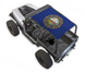SPIDERWEBSHADE sun shade for Jeep Wrangler YJ 1987–1996, blue stock printed shade top with state seal