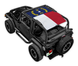 Sun shade SpiderWebShade for Jeep Wrangler TJ 1997–2006 with flag print top